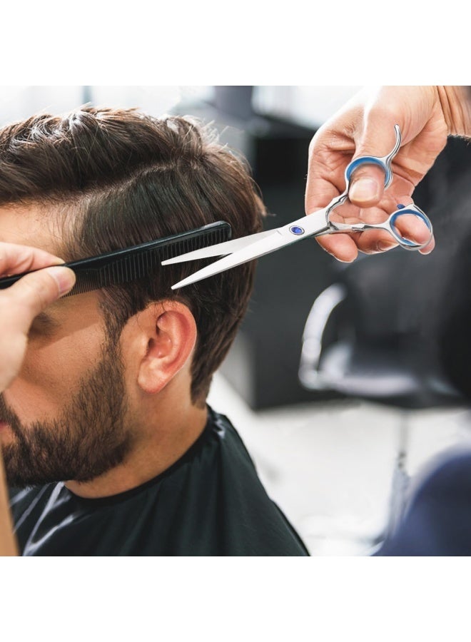 Regular Hair Cutting Shears Professional Barber Scissors Home Blue Detachable Finger Ring for Men Women Kid - Image 5
